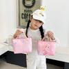 Adorable Korean Style Children's Mermaid Print Canvas Crossbody Bag For Girls