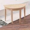 1/12 Scale Miniature Wooden Half-Round Table Model Ornament - DIY Miniature Kitchen/livroom Scene Decoration - Perfect Gift