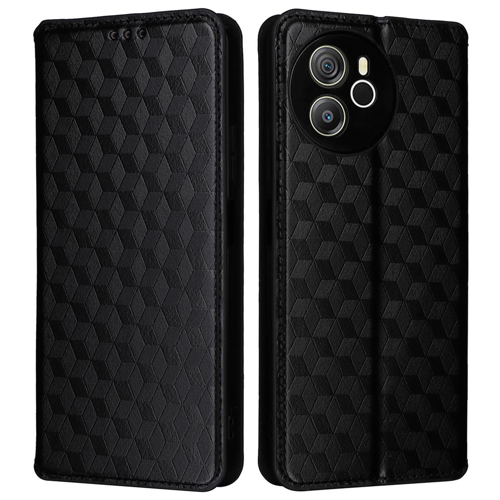 For Blackview Shark 8/Oscal Tiger 12 Leather Case Rhombus Wallet Stand Flip Phone Cover