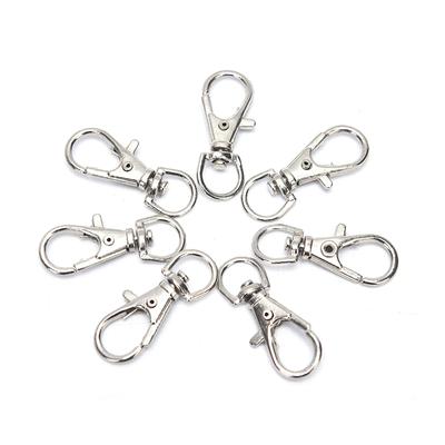 50Pcs Metal Swivel Lobster Clasps Clips Hook With Key Ring Diy Jewelry Craft