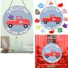 Christmas Car Wooden Door Tag Hanging Decoration Magnetic Accessories Home Wall