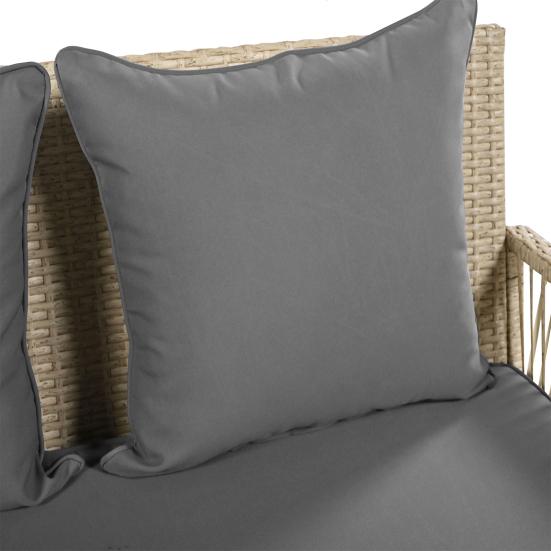 1 Set Garden Hanging Swing Two Seats Elastic Bounce Cushion Heavy Duty Chain Great Load Bearing Rattan