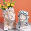 Flower Arrangement Container Resin Decorative Planters Crafts 16x11.5cm Cartoon Fairy Plant Pot Outdoor Garden Ornament