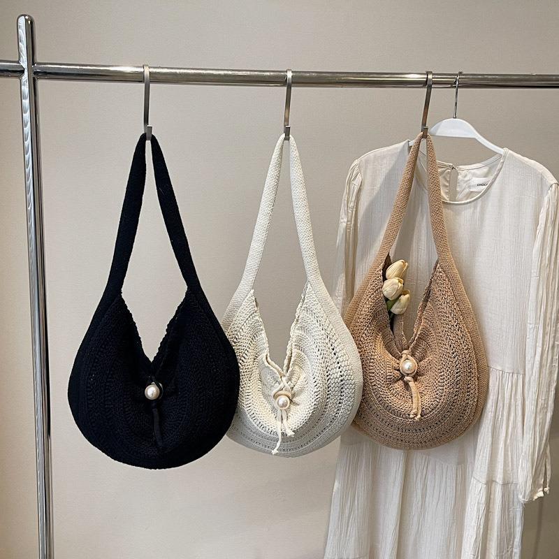 New women's shoulder bag fashion woven bag handbag shopping bag large capacity simple commuter tote bag