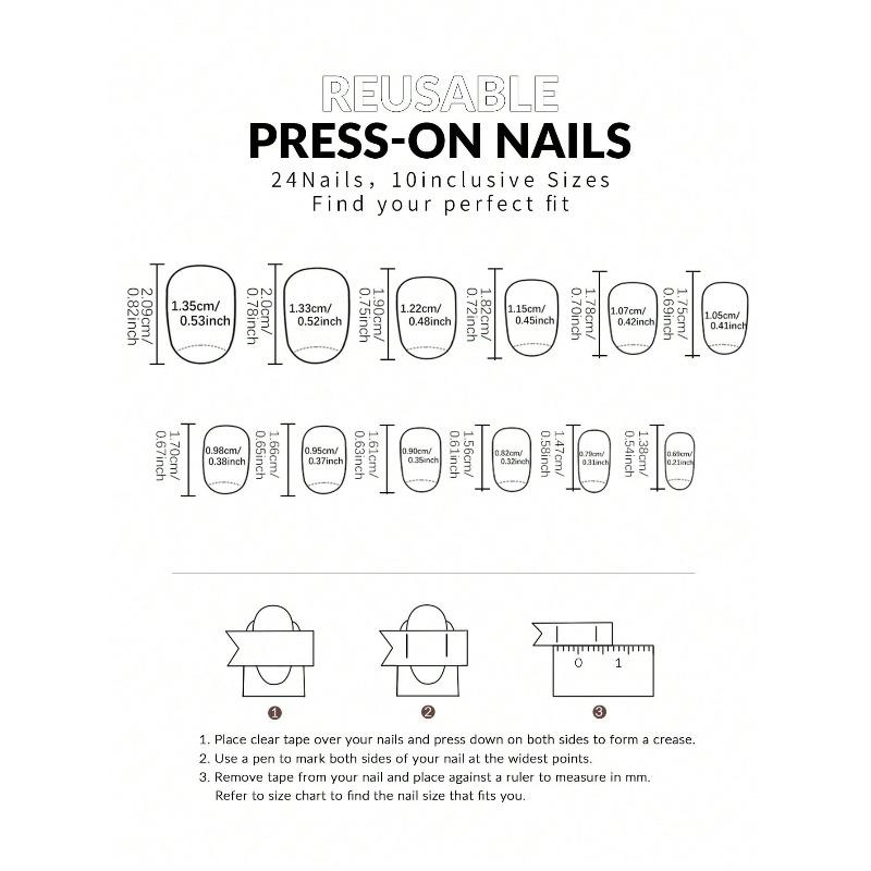 24pcs Oval Flower Nail Tips, Short Design, Acrylic Fake Nails Set Floral & French Manicure, Suitable For Women And Girls Nail Art Supplies
