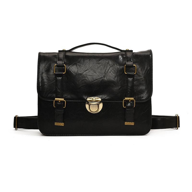 

School Bag Retro Fashionable Commuting Trend Bag For Kids School And Use Daily чёрный