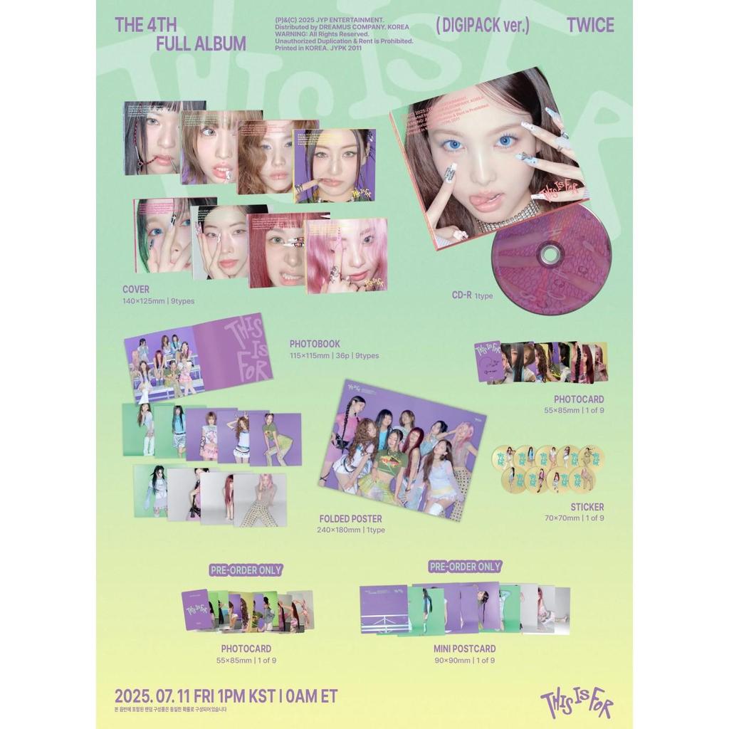 TWICE - [THIS IS FOR] 4th Album DIGIPACK