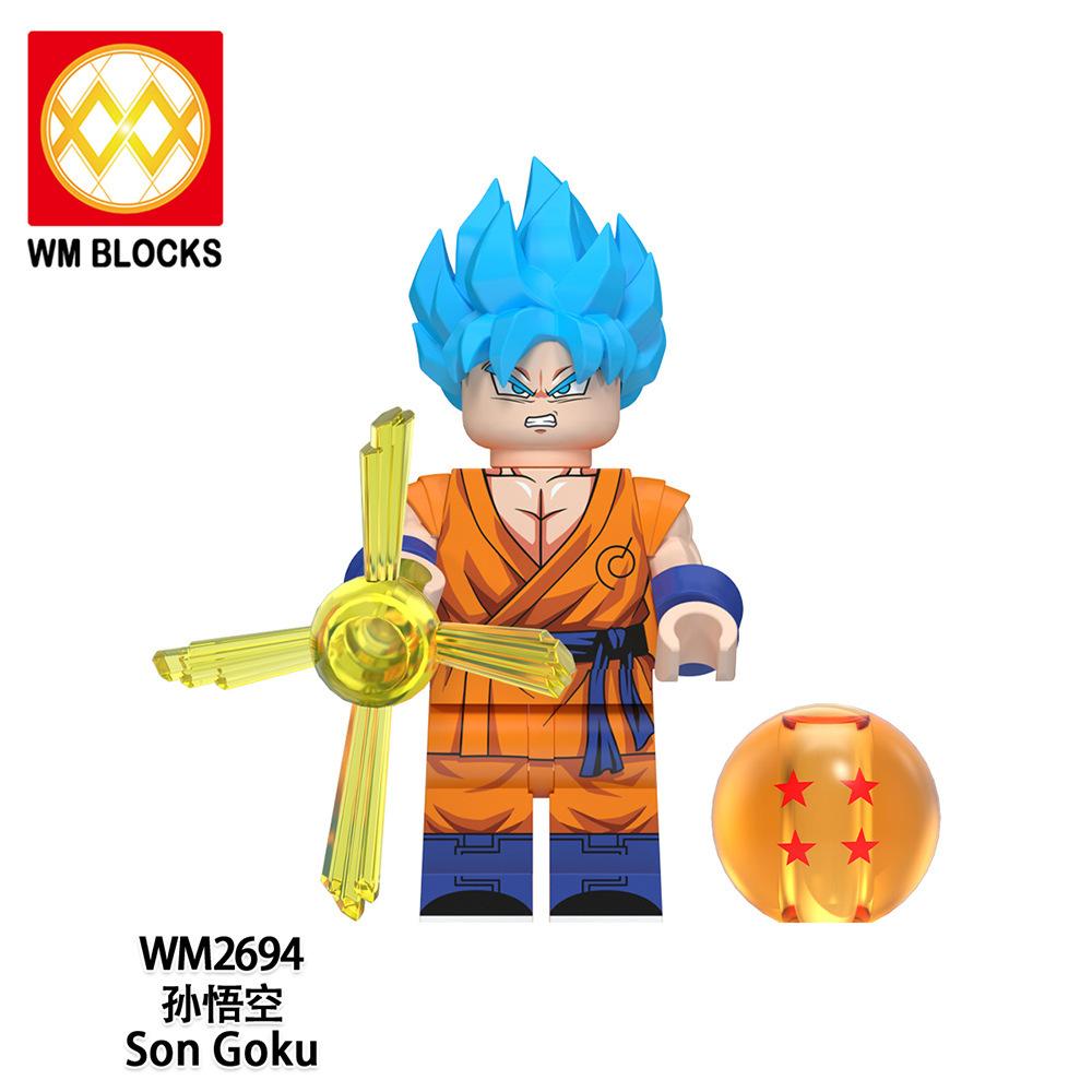 Wm6180 Wm6181 Dragon Ball Wukong Saiyan Building Block Villain Small Particle Puzzle Toy