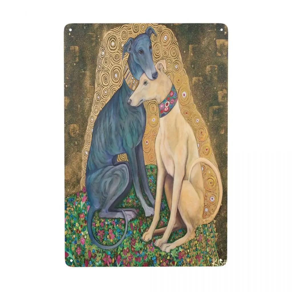 Custom Der Kuss von Gustav Klimt Metallschild Vintage Malerei Kunst Blech Dekorative Schilder Plakette Tor Garten Hof Man Cave Bar Wand