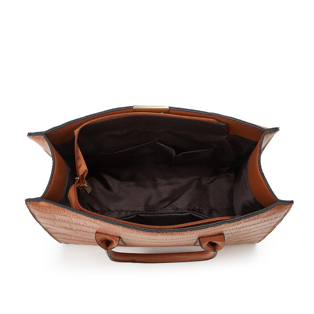 Crocodile Pattern Women'S Handbag Fashion Trend Large Capacity Three-Piece Mother And Child Bag