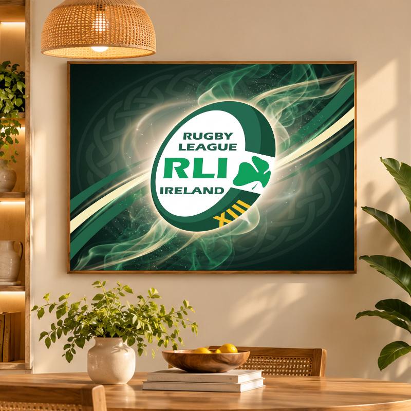 5D Diamond Painting Ireland Rugby DIY Full Drill Diamond Art Kit Home Decoration