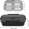 Portable Thermally Insulated Lunch Box with Compartments Stainless Steel Liner Leak Proof Bento Container for School Offices