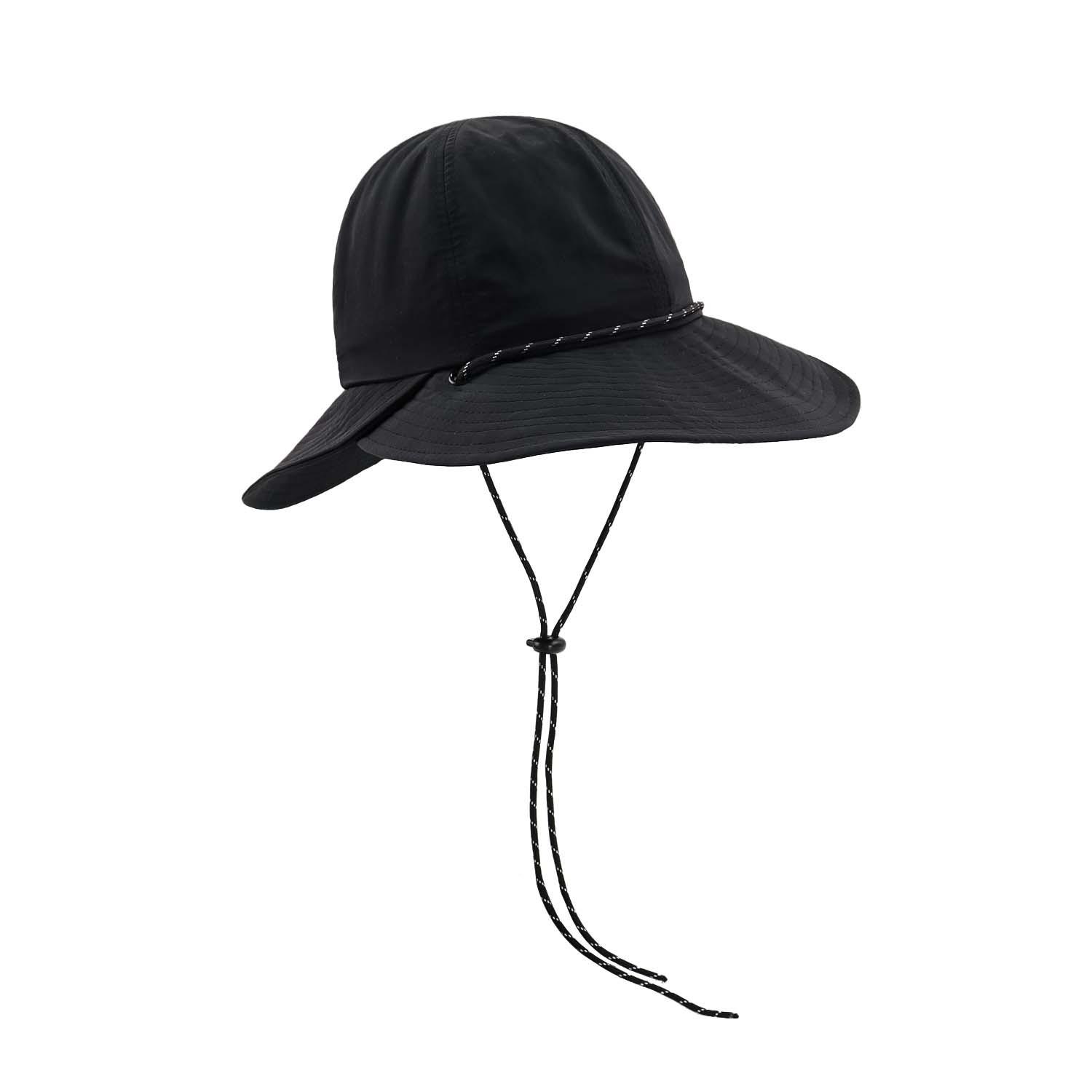 

Козырек от солнца, складная шляпа-ведро, женская, с большим карнизом, быстросохнущая, тонкая, для кемпинга, от солнца чёрный