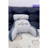 1pc Adjustable Reading Pillow - Ergonomic Back Support Cushion for Bed/Sofa/Floor, Gray Quilted Breathable Design