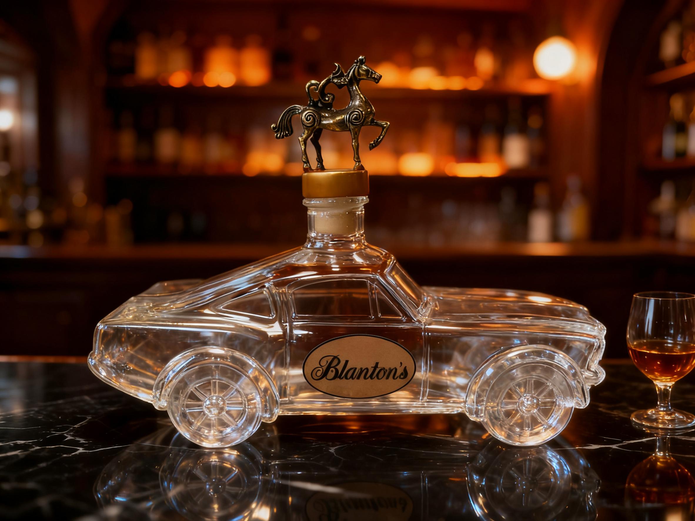 

Гарячий Розпродаж Сучасний Дизайн Авто Пляшка для Віскі Прозора Пляшка для Віскі Поліцейська Маленька Машина Форма Візерунок Печатка Порожній Скляний Декантер