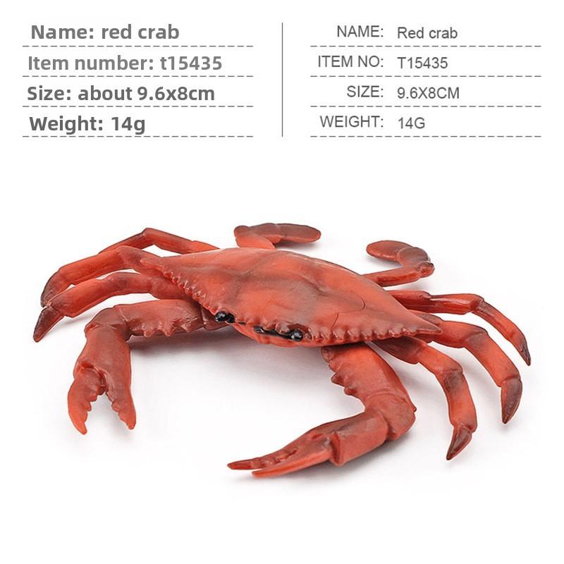 Marine Life Pvc Crab Model For Childrens Educational Aquarium Decor Toys