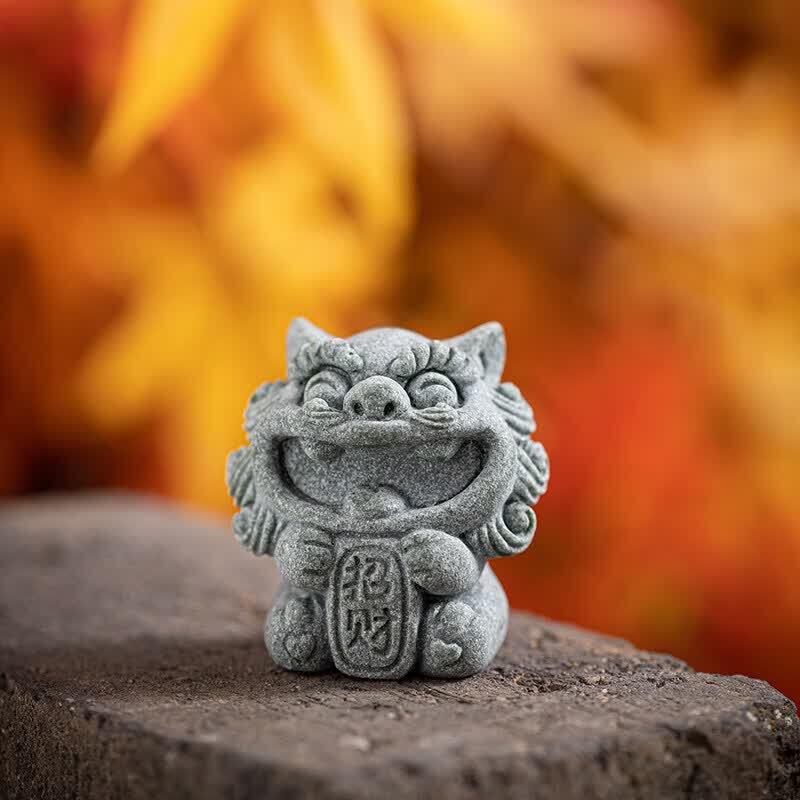 Zisha Stone Lion Pair Tea Pet