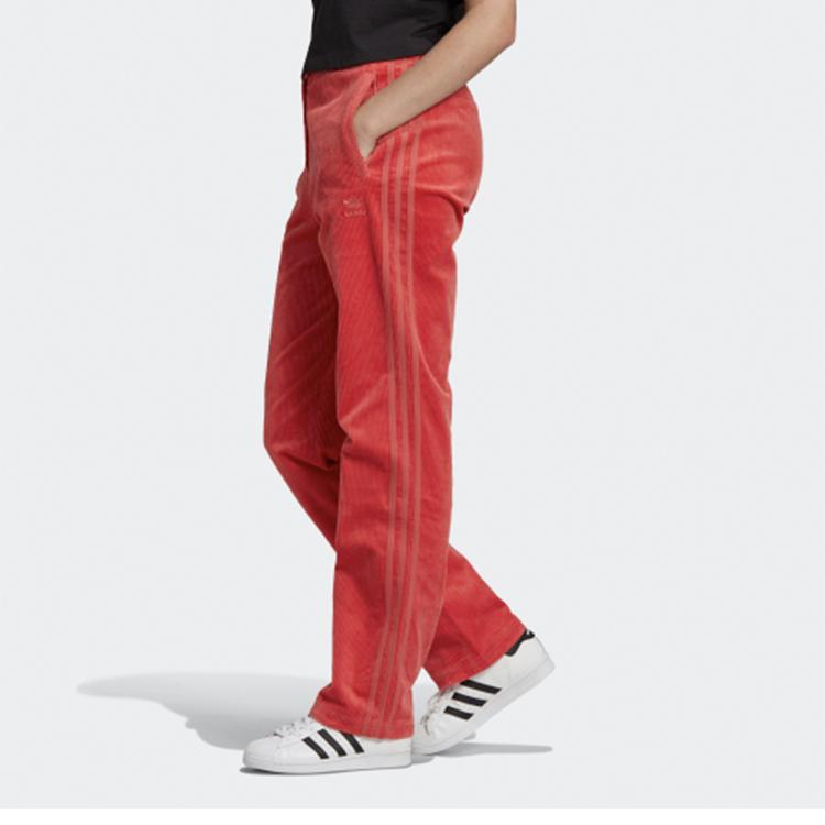 Adidas Originals High Waist Loose Breathable Casual Sports Pants Women Pants Pink GU0812