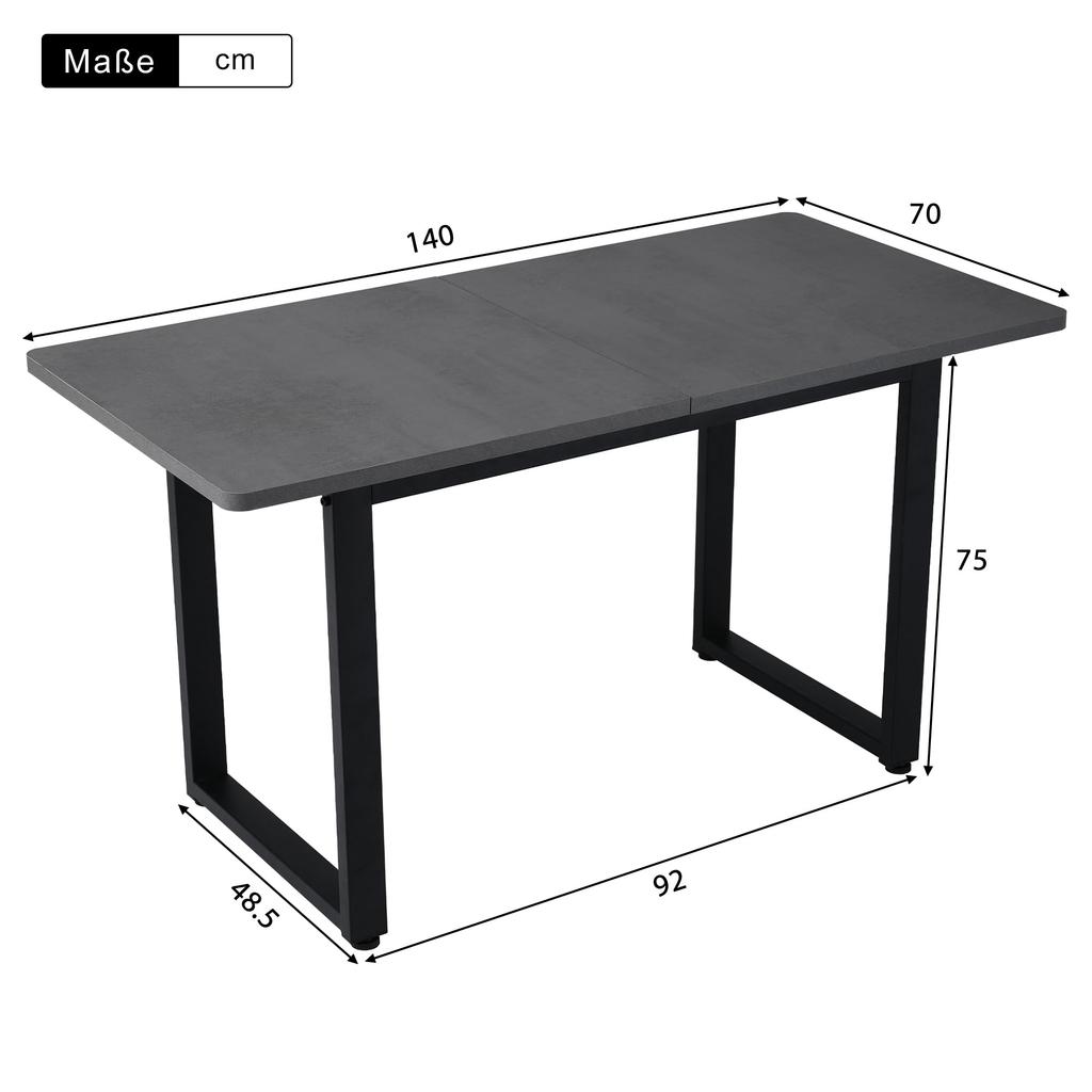 Flieks Dining Table Industrial Style, Modern Kitchen Table for Living Room and Dining Room