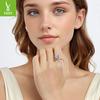 Blue Smart Butterfly Open Ring Girl, Niche High-End Light Luxury Ins Style Versatile Ring