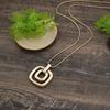 New Style Hollow Geometric Square Pendant, Women’s Fashionable, Simple and High-end Hollow Square Neck Necklace