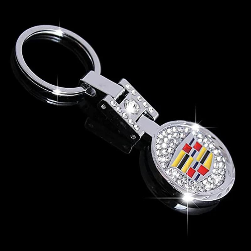 Diamant Metall Auto Schlüsselanhänger Schnalle Hülle für Cadillac Logo CTS CT6 ATS SRX STS XTS XT5 CT5 Escalade BLS Auto Schlüsselanhänger Zubehör