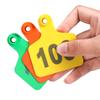 100Pack Livestock Cow Cattle TPU Ear Tag Signs No 001-500, Ear Tags Typing Copper Head Earrings Animal Identification Card