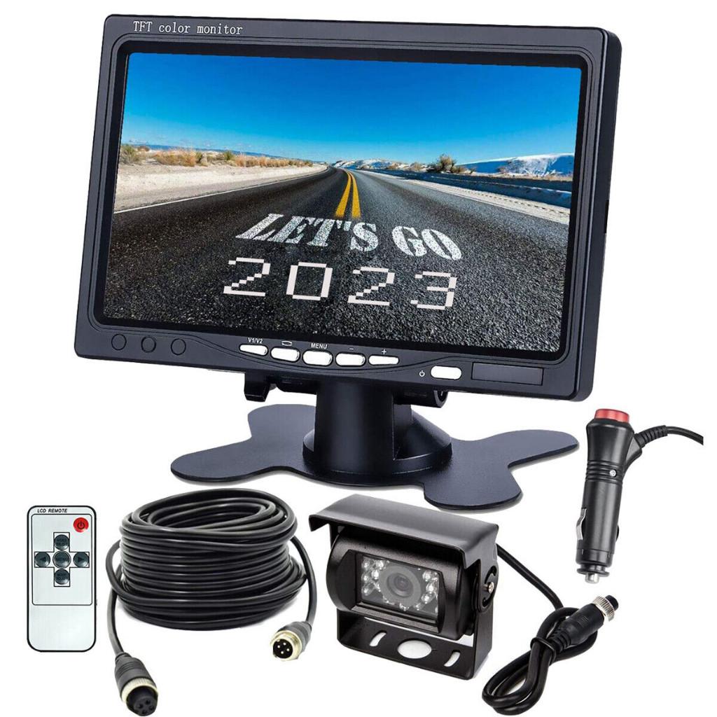 7 Inch Universal Truck Parking Display 9-36V 1024*600 Screen HD Reversing Camera with Screen Car Rear View Camera Monitor