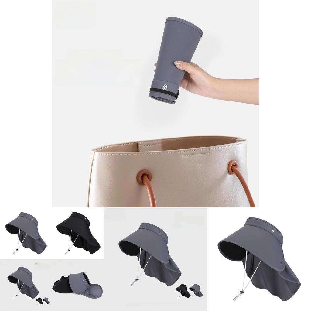 Summer Ice Silk Sun Hat With Wide Brim And Neck Protector For Outdoor Travel