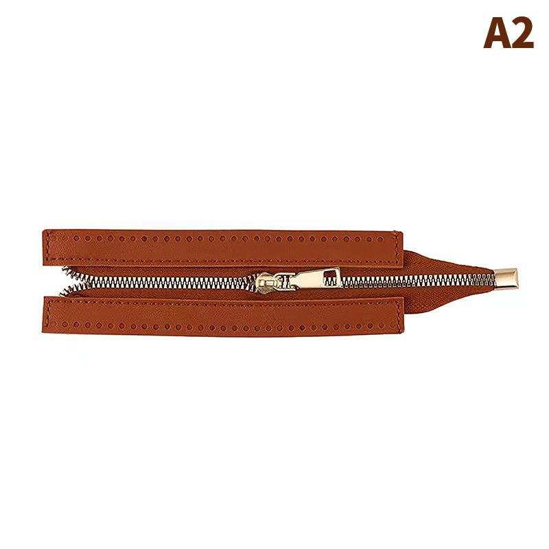 Reißverschluss für gewebte Taschen, Hardware, Pu-Leder, Reißverschluss, Nähzubehör für Kleidung