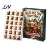 Cute Collection Figurines 2026 Highland Cow Christmas Advent Calendar 24-Day Acrylic Countdown Ornament Set with Calendar Mini Figures Tree Hanging