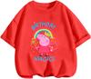 New Design Kids Tee Cute Cartoon Print Summer Casual Crew Neck Street Wear Peppa Pig Boys Girls 3 14