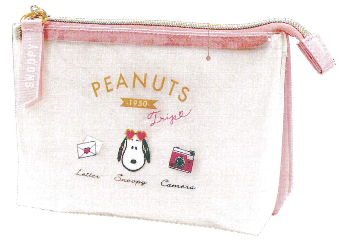 

Snoopy Double Flat Pouch 23263 Cosmetic Case (Travel) Pouch/Accessory