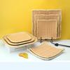 Bamboo Plate  Easy To Clean Round Smooth Edges Bamboo Dinner Plate Set High Temperature Resistant Sustainable Bamboo Tableware