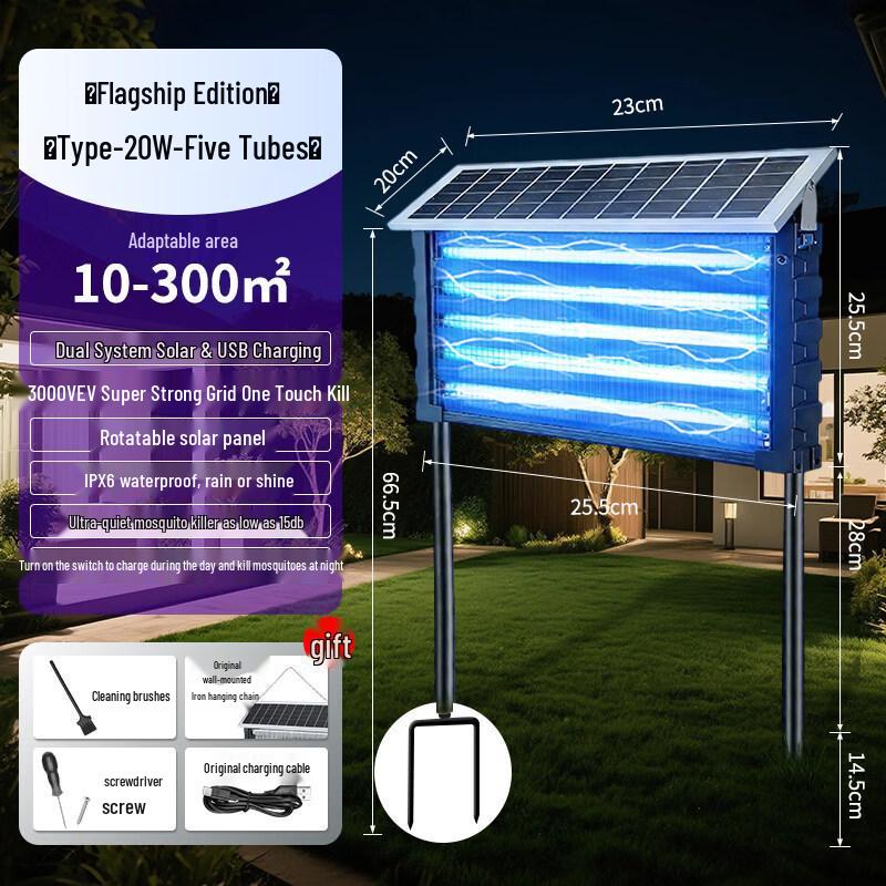 

Aoxing Solar Electric Outdoor Mosquito & Fly Killer Lamp
