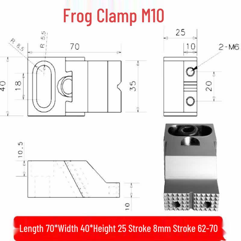 Heavy-Duty Unidirectional CNC Fixture Clamp