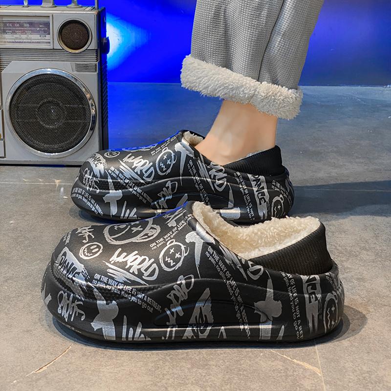 Cotton slippers winter velvet thickened warm cotton shoes home indoor slippers large size