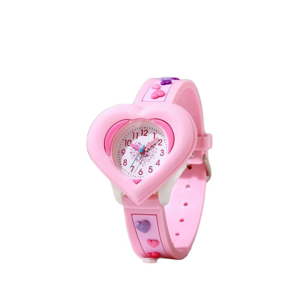 Cute Candy Color Love Arabic dial Love printed silicone quartz watch