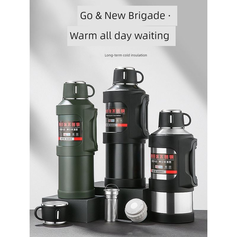 New Arrival 316 Stainless Steel Thermal Pot Large Capacity Vacuum Cup Outdoor Car Portable Kettle Household Kettle 6L
