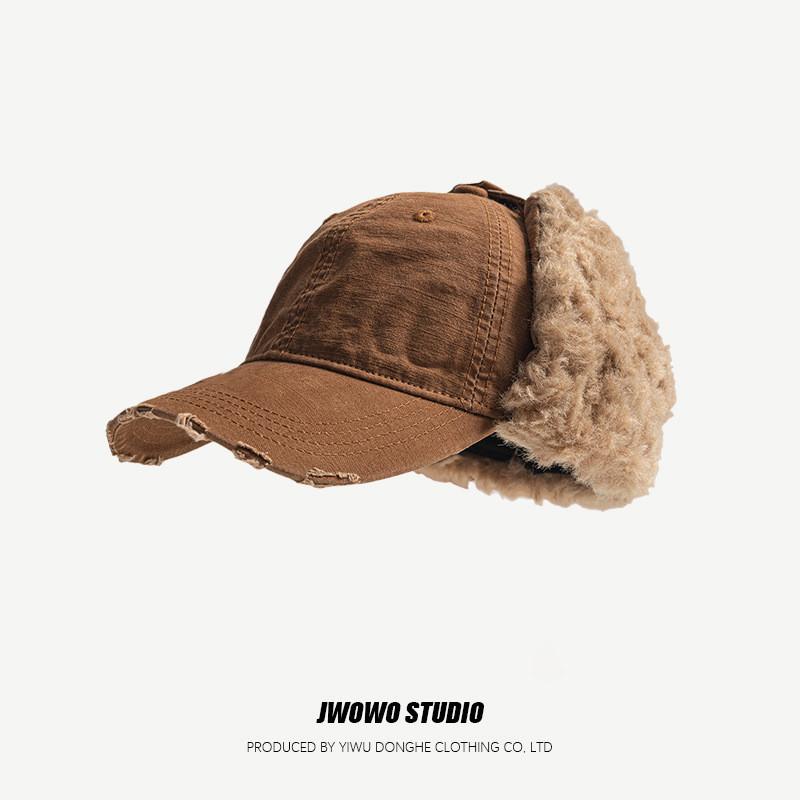 

Classic Cotton Winter Beanie Hat With Adjustable Ear Flap For Men Women Caramel