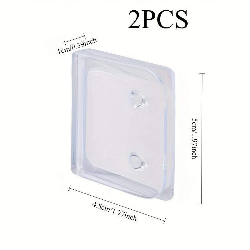 

2pcs No-Drill Shower Curtain Clips, Windproof and Splash Guard Bathroom Hooks, Waterfall Style Window Drapery Holders