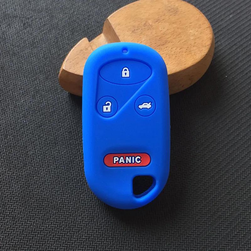 Silicone car key cover case For Honda CRV S2000 Insight Prelude 4 Button car key
