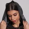 Shiny Rhinestone Rhinestone Mesh Hood Gothic Style Sheer Mesh Gothic Hat Breathable Adjustable Fishnet Cap