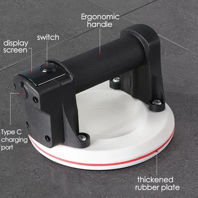 6palcový chytrý displej, elektrický vakuový přísavný držák, 200 kg zatížení, těžký zvedák žulových dlaždic, sklo, baterie 2000 mAh s úložným boxem