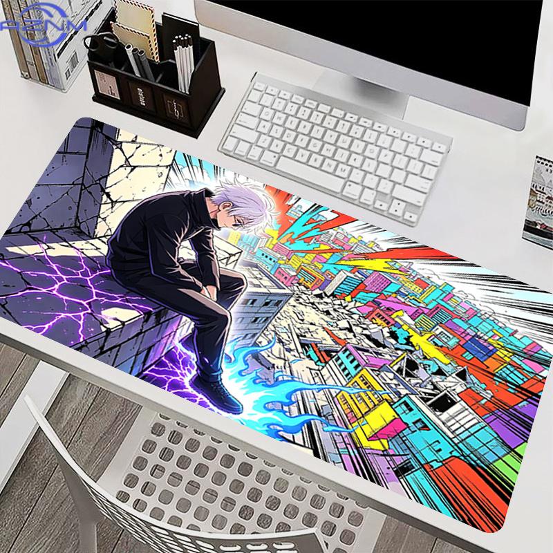 Oversized Mouse Pad Gamer Extended Desk Mat Notbook Keyboard Pad Colorful Gaming Accessories JJujutsu Kaisen Anime Mousepads