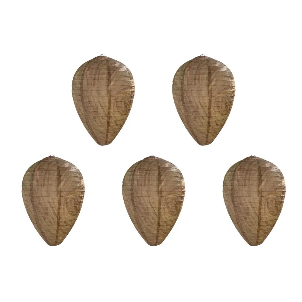 1-5PCS Hanging Wasp Nest Decoy Outdoor Waterproof Fake Wasp Nest Decoy Nest Decoy Hornets Plastic Insects Paper Drive Beehive