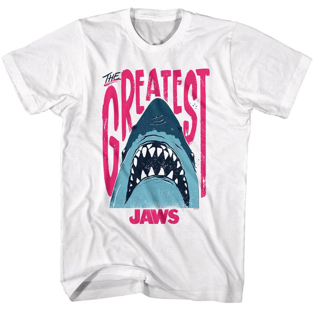 Jaws The Greatest Shark Men White T Shirt XXXXL