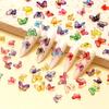 Rock Sugar Nail Art Jewelry Butterfly Three-Dimensional Nail Art Decoration Ice Through Color Butterfly Diy Resin Trinket Mixed