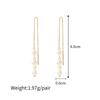 Elegant Natural Freshwater Pearl Long Tassel Dangle Earrings Gold Plated Stainless Steel Non Tarnish Jewelry For Women