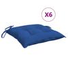 Chair Cushions 6 Pcs Blue 40 X 40 X 7 Cm Oxford Fabric